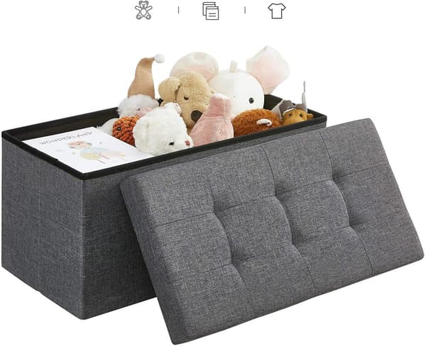 Förvarings Sittbänk 76 x 38 x 38 cm - Mörkgrå