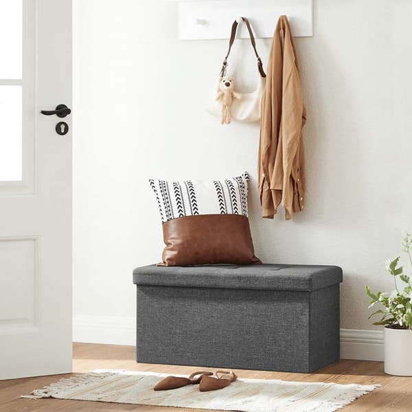 Förvarings Sittbänk 76 x 38 x 38 cm - Mörkgrå