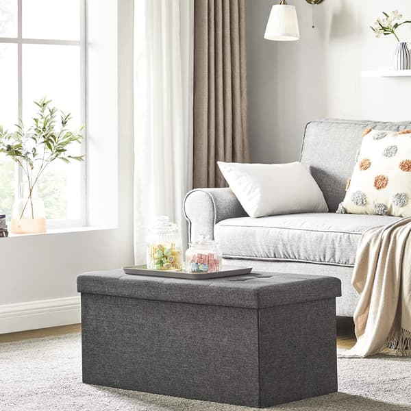 Förvarings Sittbänk 76 x 38 x 38 cm - Mörkgrå