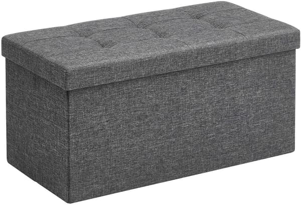 Förvarings Sittbänk 76 x 38 x 38 cm - Mörkgrå