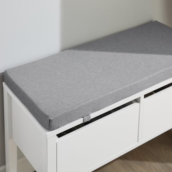 SoBuy Sittbänk med 2 lådor och dyna, skobänk med dyna, Förvaringsbox, FSR88-W