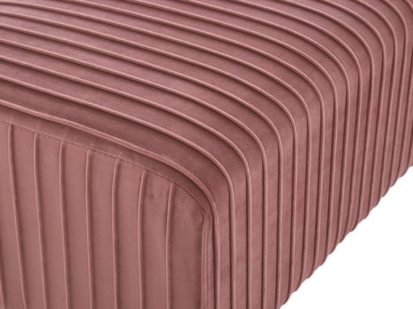 Benk Rosa Fløyel Polstret Gull Metallben 118 x 40 cm Glamour Stue Soverom Entré