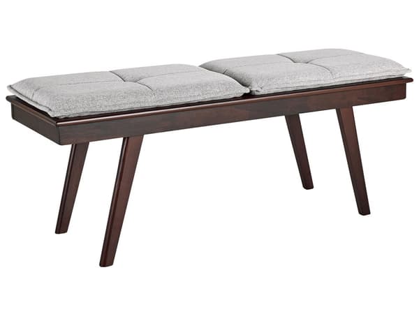 Benk Mørkt Tre MDF Polyester Puter Rektangulære Retro Klassisk Design