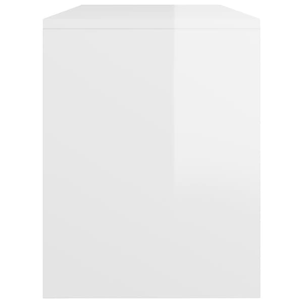 vidaXL Meikkijakkara korkeakiilto valkoinen 70x35x45 cm tekninen puu