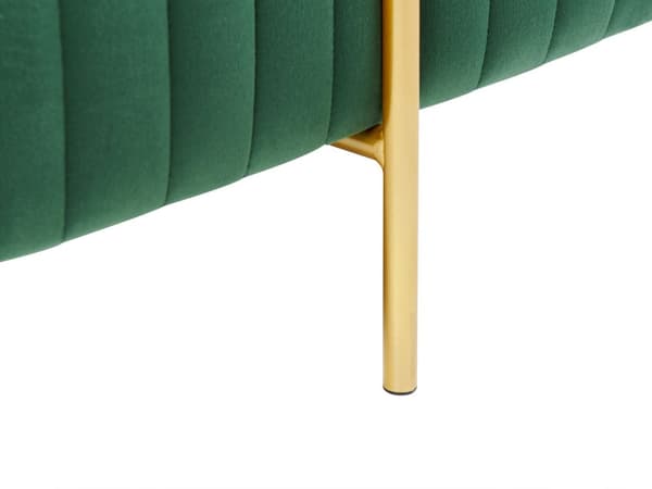 Sengebænk Grøn Velour Guld Metalben 93 cm Polstret Bænk til Soveværelse med Stof Design Glamour Velourbænk til Fodenden af Sengen