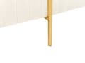 Miniatyrbillede 6 af 7: Sengebænk Hvid Velour Guld Metalben 93 cm Polstret Bænk til Soveværelse med Stof Design Glamour Velourbænk til Fodenden af Sengen