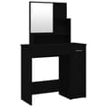 Miniatyrbillede 1 af 11: vidaXL makeupbord med spejl 86,5x35x136 cm sort