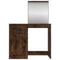 Miniatyrbillede 6 af 11: vidaXL makeupbord med spejl 90x50x132,5 cm konstrueret træ røget eg