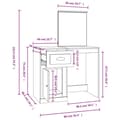 Miniatyrbild 10 av 11: vidaXL Sminkbord med spegel betonggrå 90x50x132,5 cm konstruerat trä
