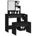 Miniatyrbild 4 av 11: vidaXL Sminkbord svart 86,5x35x136 cm
