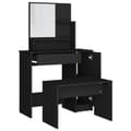 Miniatyrbild 5 av 11: vidaXL Sminkbord svart 86,5x35x136 cm