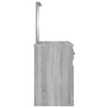 Miniatyrbillede 7 af 11: vidaXL makeupbord med spejl 130x50x132,5 cm grå sonoma-eg