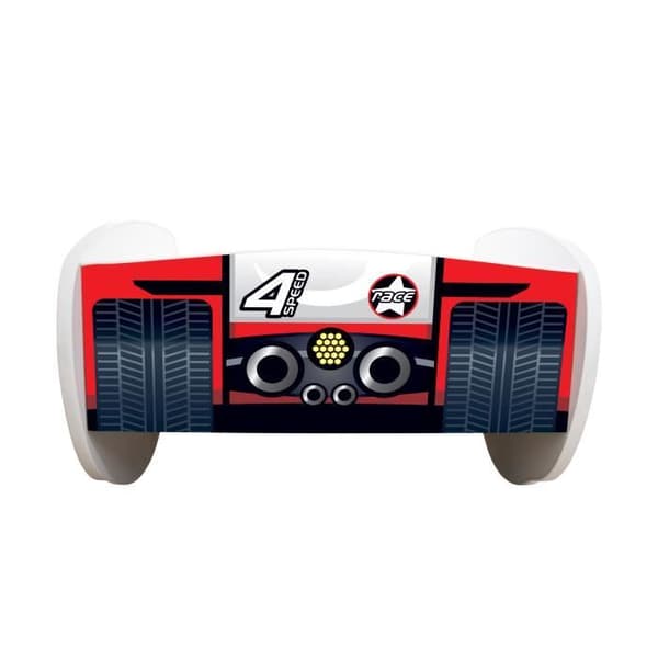 Formel 1 bilsäng - 4 SPEED + 140x70 madrass - Vit
