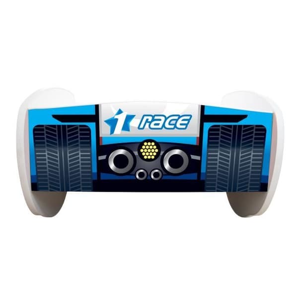 Lit auto - RACE - Formule 1 - 140x70 cm - Matelas inklus - 1 plats - Trä