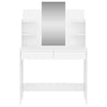 Miniatyrbilde 3 av 10: vidaXL Sminkebord med speil hvit 96x39x142 cm