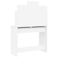 Miniatyrbilde 6 av 10: vidaXL Sminkebord med speil hvit 96x39x142 cm