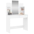 Miniatyrbilde 2 av 10: vidaXL Sminkebord med speil hvit 96x39x142 cm