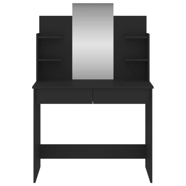 vidaXL makeupbord med spejl 96x39x142 cm sort