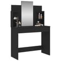 Miniatyrbillede 2 af 10: vidaXL makeupbord med spejl 96x39x142 cm sort