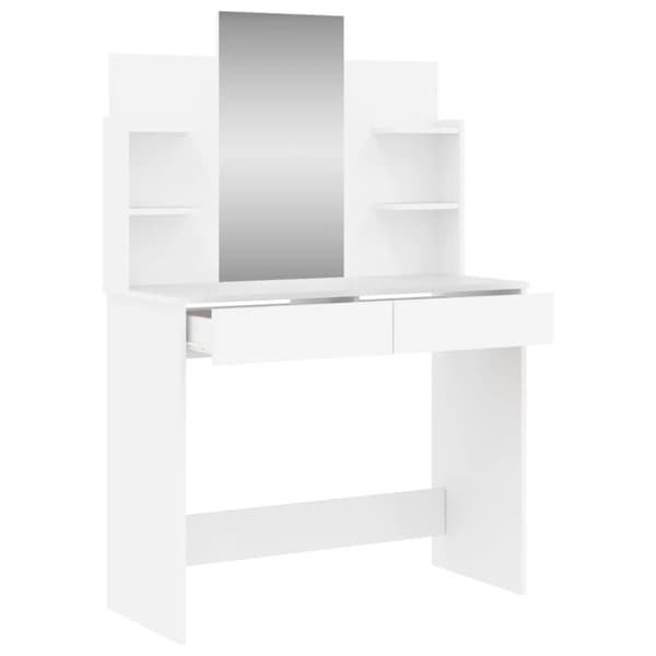 vidaXL makeupbord med spejl 96x39x142 cm hvid