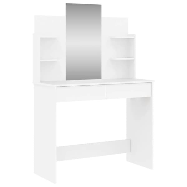 vidaXL makeupbord med spejl 96x39x142 cm hvid