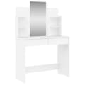 Miniatyrbillede 1 af 10: vidaXL makeupbord med spejl 96x39x142 cm hvid
