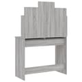 Miniatyrbillede 6 af 10: vidaXL makeupbord med spejl 96x39x142 cm grå sonoma-eg