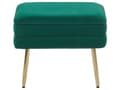 Miniatyrbild 5 av 7: Förvaringsbänk Mörkgrön Polyester Sammetsklädsel Guld Järnben Glam Design Vardagsrum Fotstöd