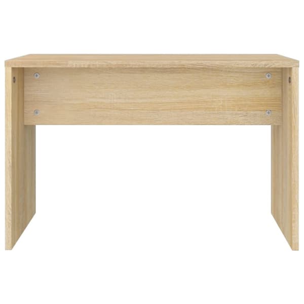 The Living Store skammel til makeupbord 70x35x45 cm konstrueret træ sonoma-eg -  Pyntebænke