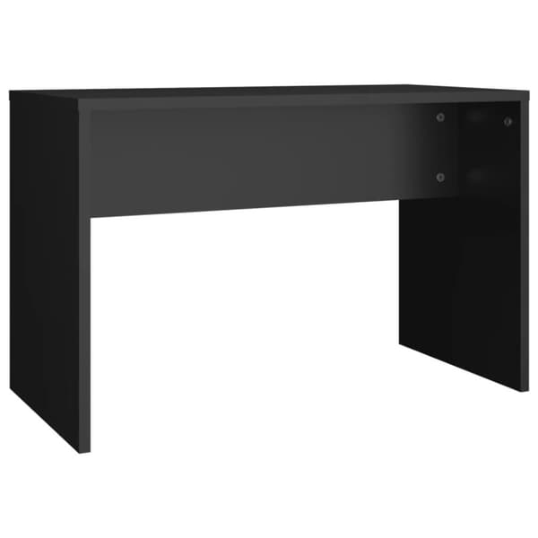 The Living Store skammel til makeupbord 70x35x45 cm konstrueret træ sort -  Pyntebænke