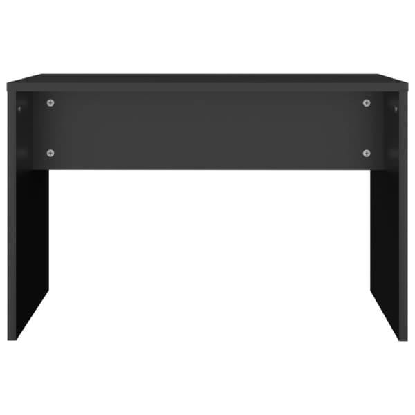 The Living Store skammel til makeupbord 70x35x45 cm konstrueret træ sort -  Pyntebænke