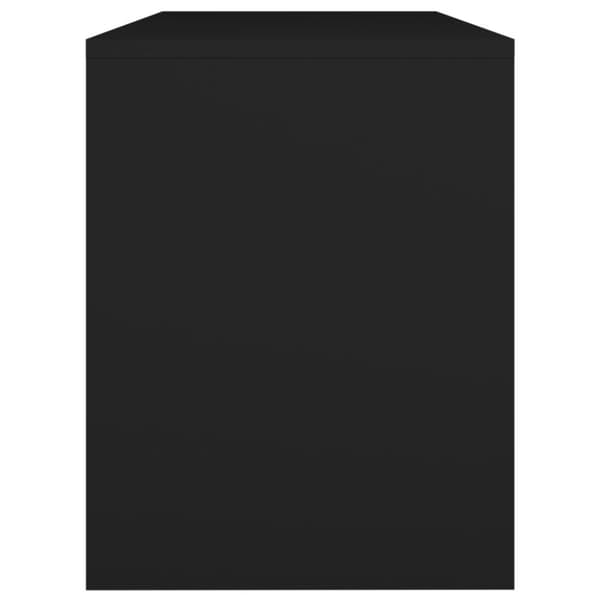 The Living Store skammel til makeupbord 70x35x45 cm konstrueret træ sort -  Pyntebænke