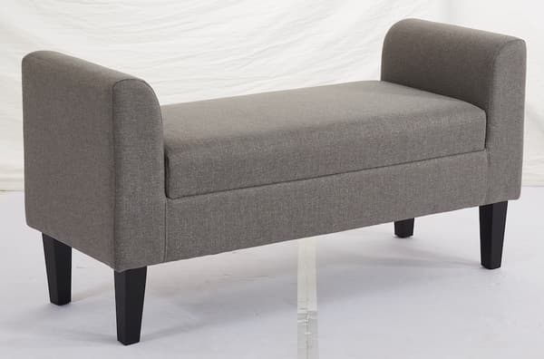 Chic Home  Penkki 115x44x58cm, kangasverhoilu, vaaleanharmaa