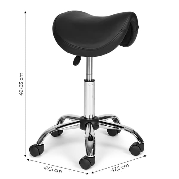 Frisörpall - svart - 40x32 cm - justerbar höjd