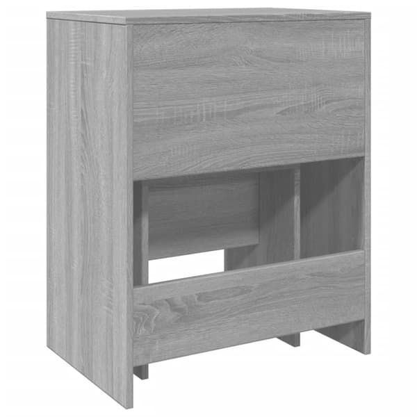 vidaXL Sminkebord med krakk grå sonoma 60x40x113,5 cm