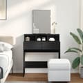 Miniatyrbillede 4 af 11: vidaXL makeupbord med spejl 80x41x144,5 cm sort