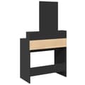 Miniatyrbillede 7 af 11: vidaXL makeupbord med spejl 80x41x144,5 cm sort