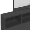 Miniatyrbillede 8 af 11: vidaXL makeupbord med spejl 80x41x144,5 cm sort