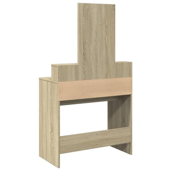 vidaXL Sminkbord med spegel sonoma-ek 80x41x144,5 cm