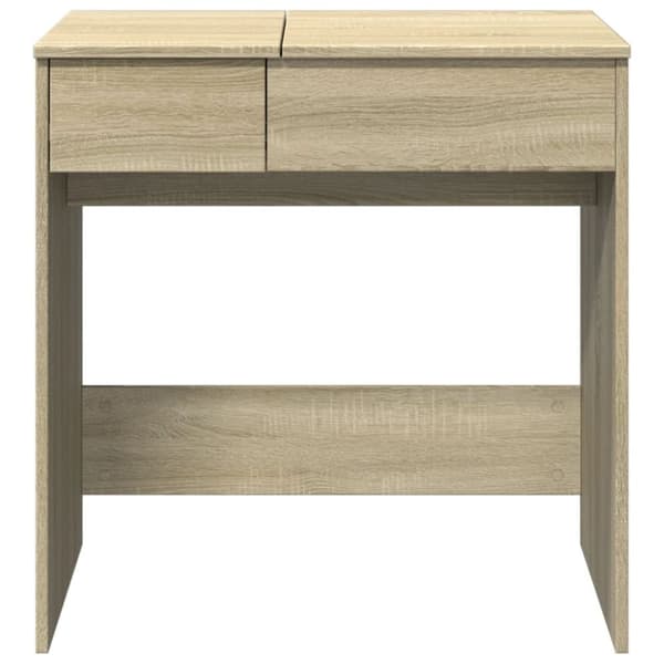 vidaXL Sminkebord med speil sonoma eik 73x46,5x120 cm