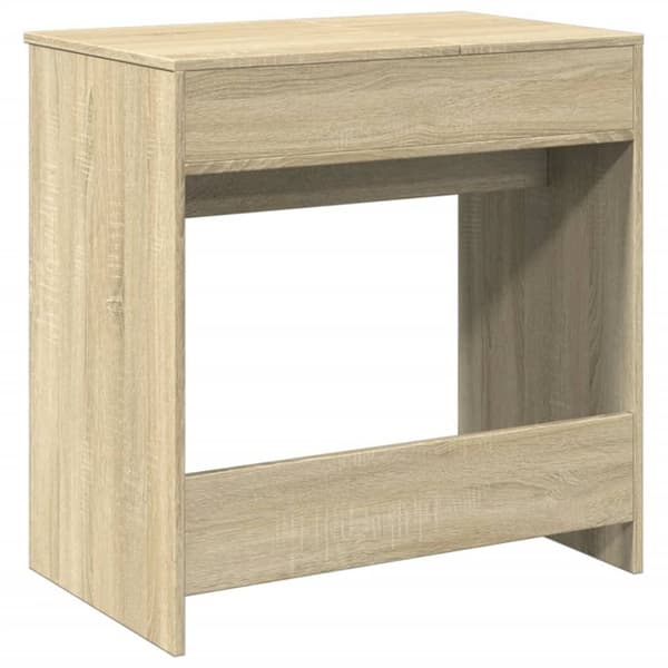 vidaXL Sminkebord med speil sonoma eik 73x46,5x120 cm