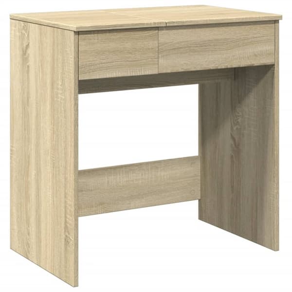 vidaXL Sminkebord med speil sonoma eik 73x46,5x120 cm