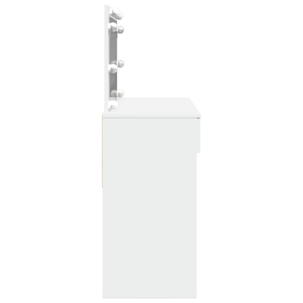 vidaXL makeupbord med LED-lys 100x40x120 cm hvid