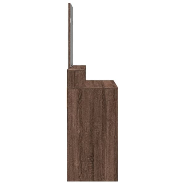 vidaXL makeupbord med spejl 80x41x144,5 cm brun egetræsfarve