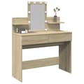 Miniatyrbillede 5 af 11: vidaXL makeupbord med LED-lys 100x40x130 cm brun sonoma-eg