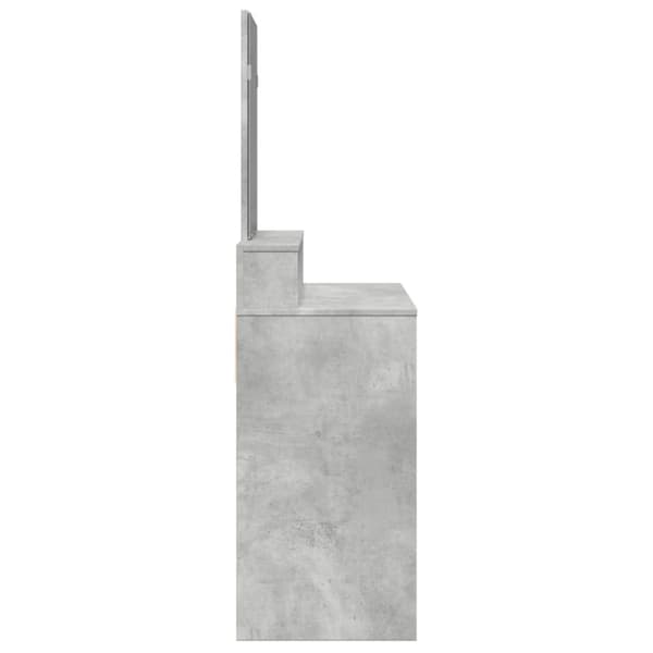 vidaXL makeupbord med spejl 80x41x144,5 cm betongrå