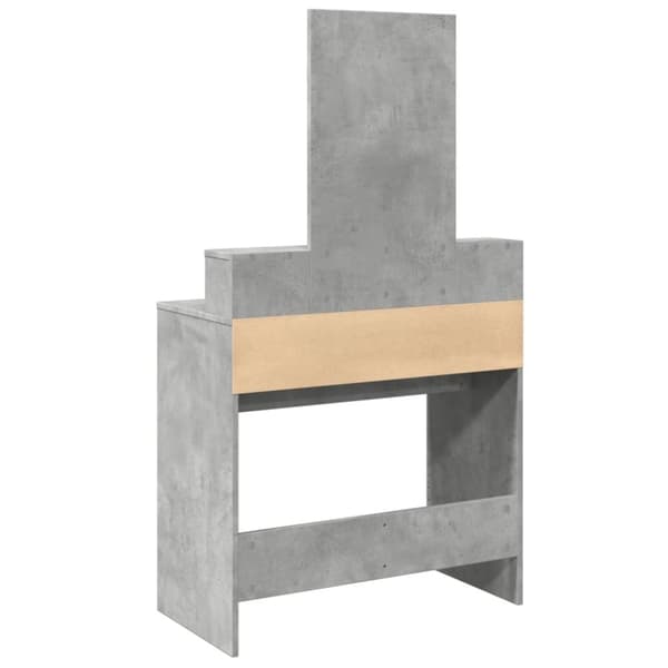 vidaXL makeupbord med spejl 80x41x144,5 cm betongrå