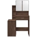 Miniatyrbillede 6 af 11: vidaXL makeupbord med skab 80x35x132 cm brun egetræsfarve