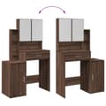 Miniatyrbillede 10 af 11: vidaXL makeupbord med skab 80x35x132 cm brun egetræsfarve