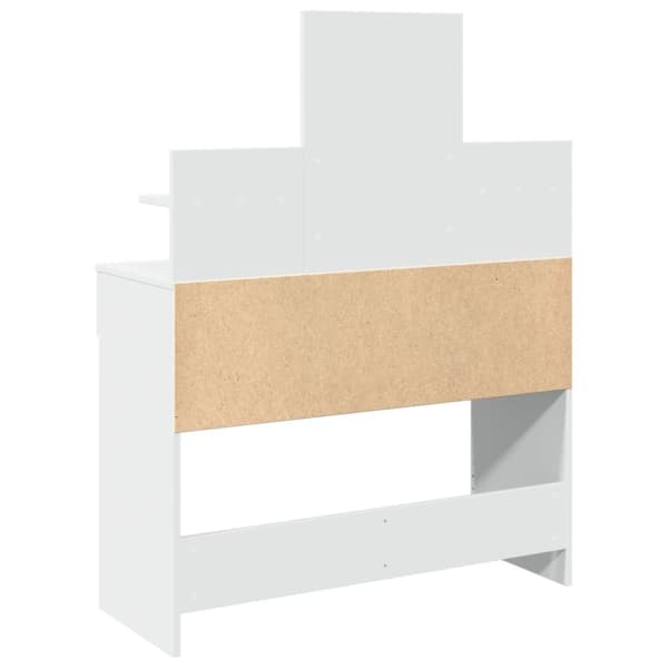 vidaXL makeupbord med LED-lys 100x40x130 cm hvid
